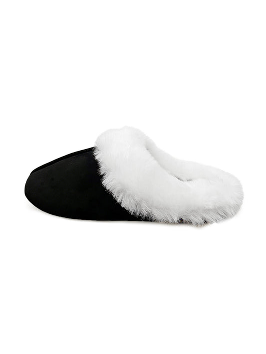 Bulk Slippers | Fluffy Fleece Fur Trim Slippers Women Winter Warm Indoor Shoes Wholesale