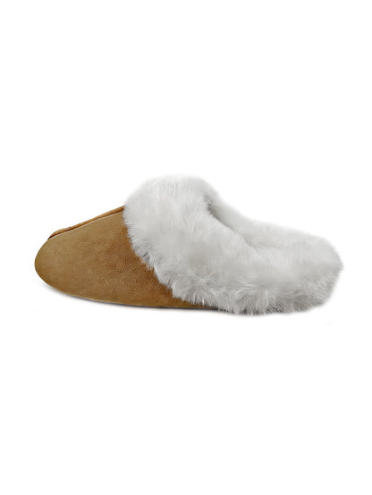Bulk Slippers | Fluffy Fleece Fur Trim Slippers Women Winter Warm Indoor Shoes Wholesale