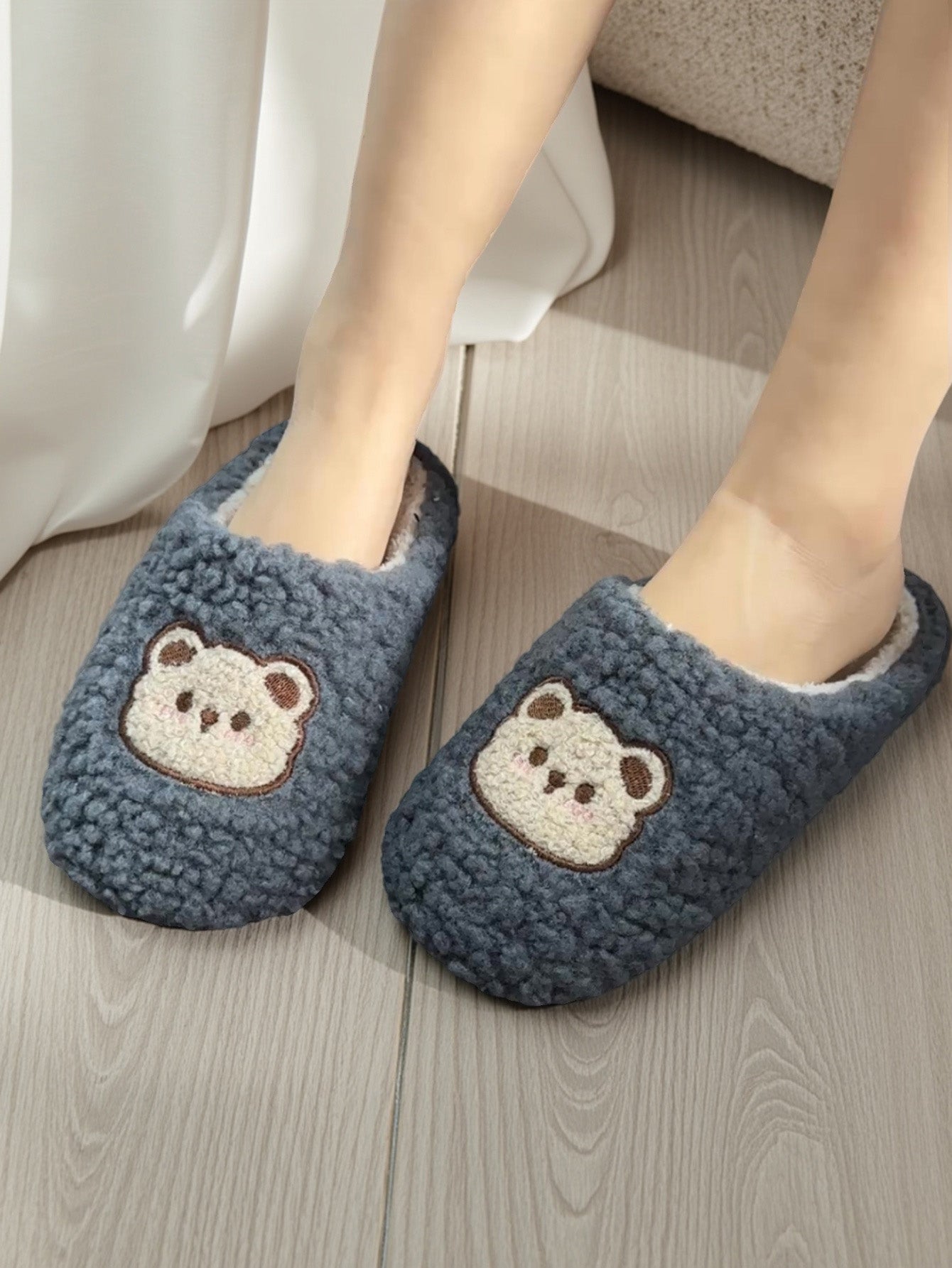 Bulk Slippers | Soft Unisex Teddy Fleece Slippers Winter Warm Indoor Family Shoes Wholesale