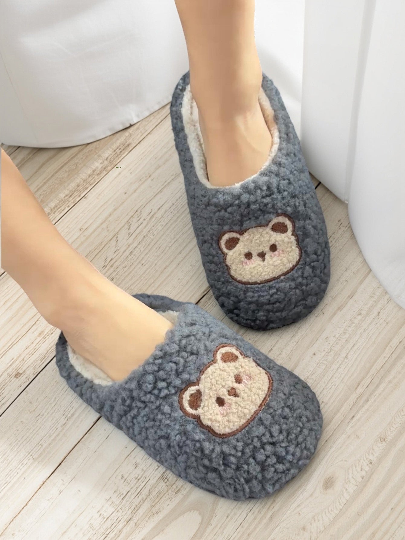Bulk Slippers | Soft Unisex Teddy Fleece Slippers Winter Warm Indoor Family Shoes Wholesale