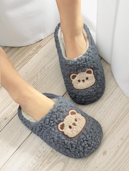 Bulk Slippers | Soft Unisex Teddy Fleece Slippers Winter Warm Indoor Family Shoes Wholesale