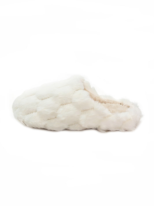 Bulk Slippers | Plush Fuzzy Plaid Slippers Women Winter Warm Indoor House Shoes Wholesale