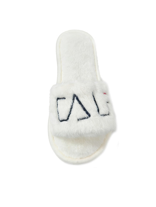 Bulk Slippers | Fuzzy Embroidered Open Toe Slippers Women Winter Warm Indoor Home Shoes Wholesale
