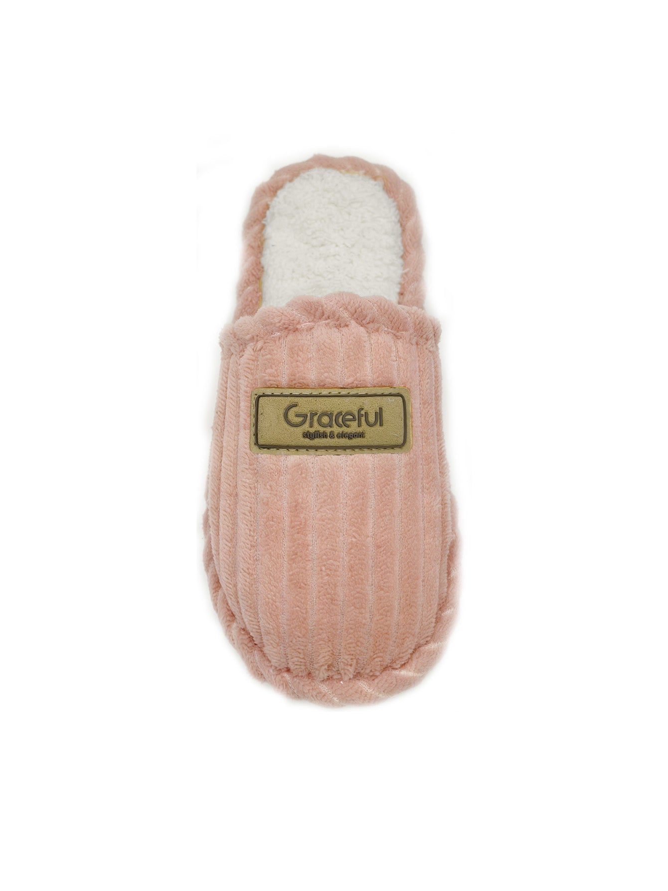 Bulk Slippers | Soft Ribbed Plush Slippers Women Winter Warm Anti-slip Indoor Shoes Wholesale