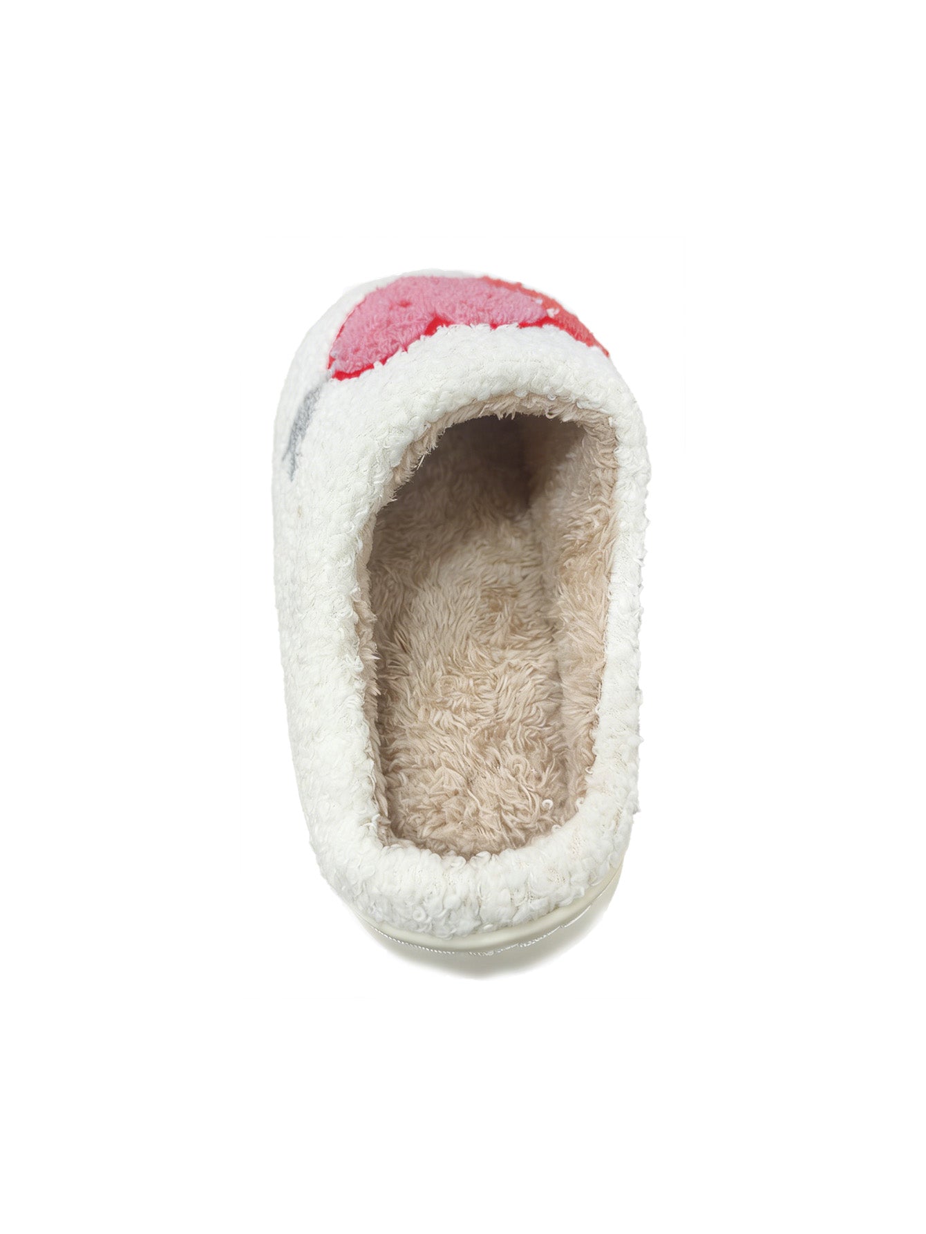 Bulk Slippers | Unisex Heart Embroidery Fuzzy Slippers Winter Warm Indoor Home Shoes Wholesale